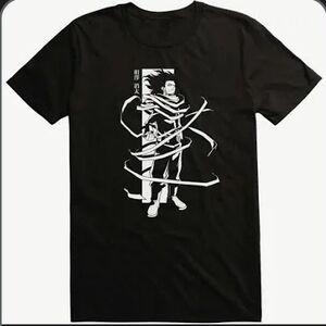 Men's Black Graphic Tee with Unique Design